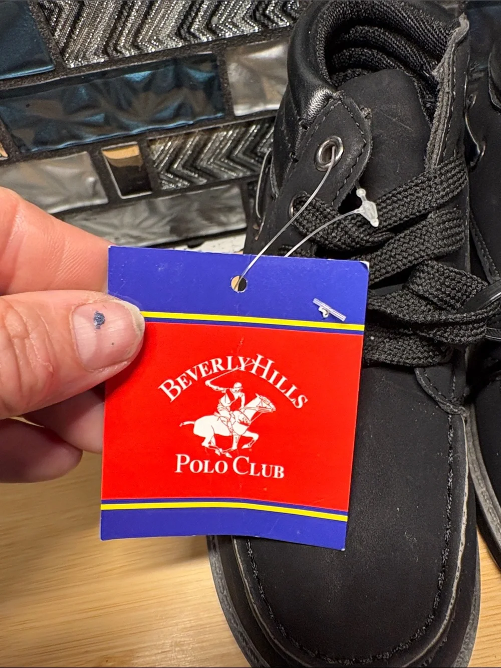 Beverly Hills Polo Club Kids Black High-Top Lace-Up Sneakers